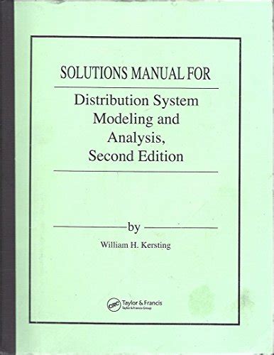 Solutions Manual For Distribution System Modeling And Analysis PDF Book Epub